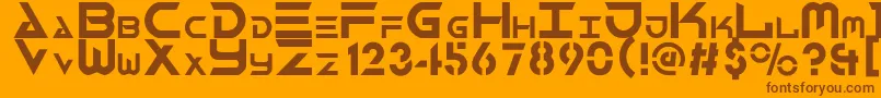 RobotechComplete Font – Brown Fonts on Orange Background