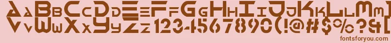 RobotechComplete Font – Brown Fonts on Pink Background