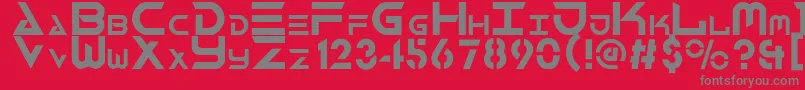 RobotechComplete Font – Gray Fonts on Red Background