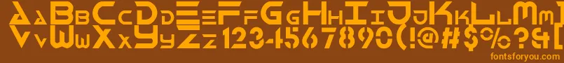 RobotechComplete Font – Orange Fonts on Brown Background
