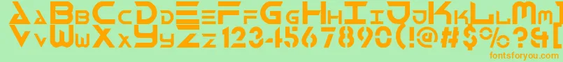 RobotechComplete Font – Orange Fonts on Green Background