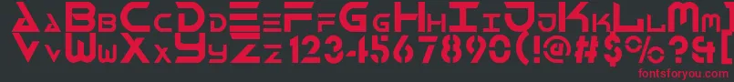 RobotechComplete Font – Red Fonts on Black Background