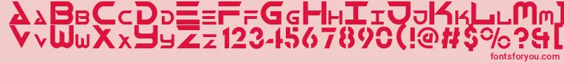 RobotechComplete Font – Red Fonts on Pink Background