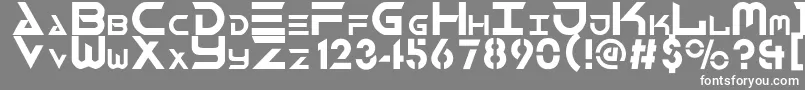 フォントRobotechComplete – 灰色の背景に白い文字