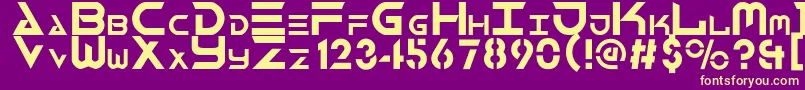 RobotechComplete Font – Yellow Fonts on Purple Background