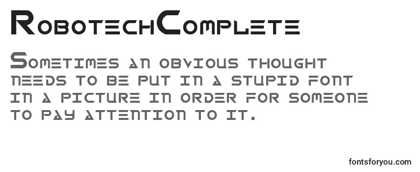 Review of the RobotechComplete Font