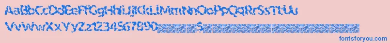 Indiantiger Font – Blue Fonts on Pink Background