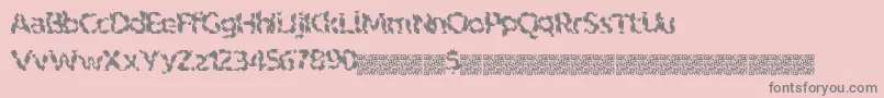 Indiantiger-Schriftart – Graue Schriften auf rosa Hintergrund