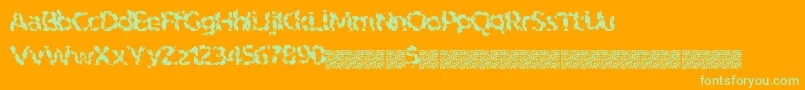 Indiantiger Font – Green Fonts on Orange Background