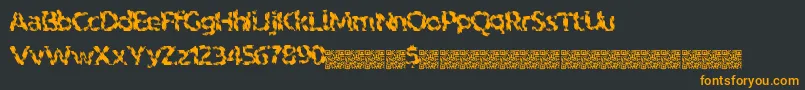 Indiantiger Font – Orange Fonts on Black Background