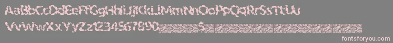 Indiantiger-Schriftart – Rosa Schriften auf grauem Hintergrund