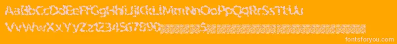 Indiantiger-Schriftart – Rosa Schriften auf orangefarbenem Hintergrund