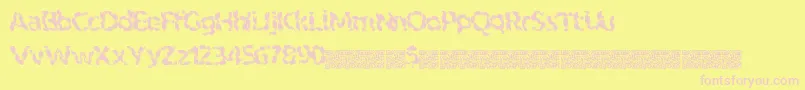 Indiantiger Font – Pink Fonts on Yellow Background