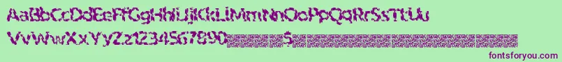 Indiantiger Font – Purple Fonts on Green Background