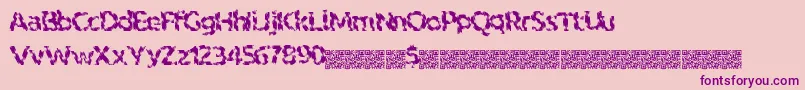 Weitere Informationen zur Indiantiger-Schriftart Indiantiger-Schriftart – Violette Schriften auf rosa Hintergrund
