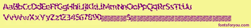 Indiantiger Font – Purple Fonts on Yellow Background