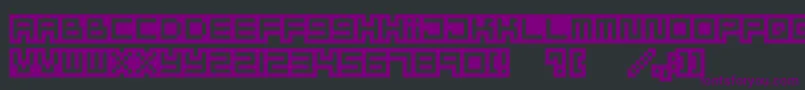 Mizufontalphabet Font – Purple Fonts on Black Background