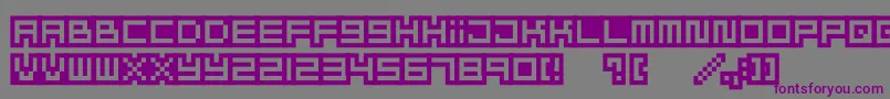 Mizufontalphabet Font – Purple Fonts on Gray Background