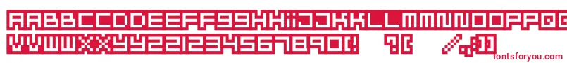 Mizufontalphabet Font – Red Fonts on White Background
