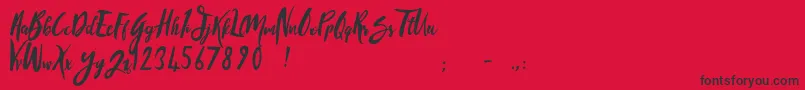 SandyliteRegular Font – Black Fonts on Red Background