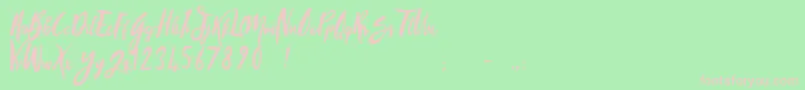 SandyliteRegular Font – Pink Fonts on Green Background