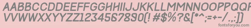 TrackItalic Font – Gray Fonts on Pink Background