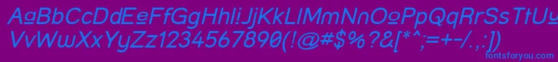Шрифт Strupit – синие шрифты на фиолетовом фоне