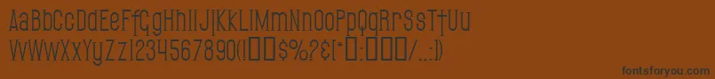 SfGothican Font – Black Fonts on Brown Background