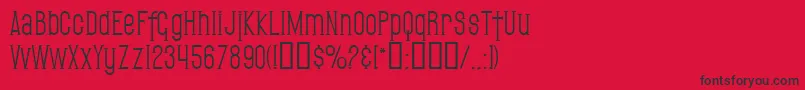 SfGothican Font – Black Fonts on Red Background