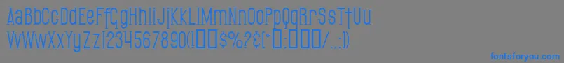 フォントSfGothican – 灰色の背景に青い文字