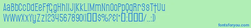 SfGothican Font – Blue Fonts on Green Background