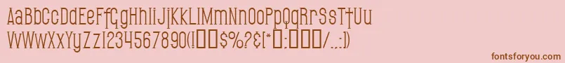 SfGothican Font – Brown Fonts on Pink Background