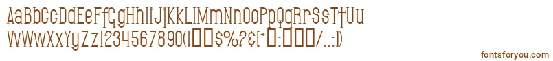 SfGothican Font – Brown Fonts on White Background