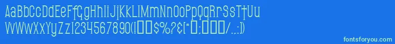 SfGothican Font – Green Fonts on Blue Background