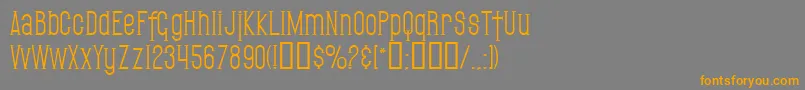 SfGothican Font – Orange Fonts on Gray Background
