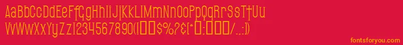 フォントSfGothican – 赤い背景にオレンジの文字
