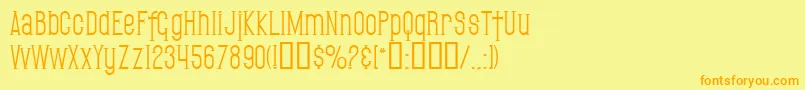 SfGothican Font – Orange Fonts on Yellow Background