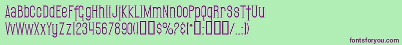 SfGothican Font – Purple Fonts on Green Background