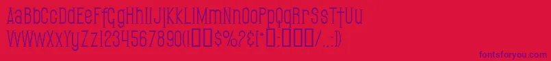 SfGothican-Schriftart – Violette Schriften auf rotem Hintergrund