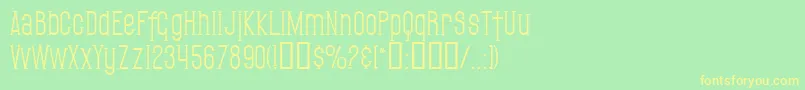 SfGothican Font – Yellow Fonts on Green Background