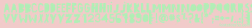 NoColor Font – Green Fonts on Pink Background