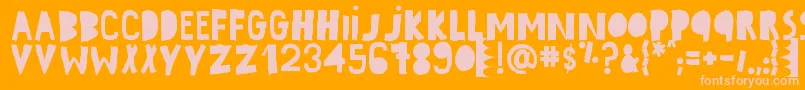 NoColor Font – Pink Fonts on Orange Background