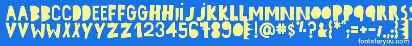 NoColor Font – Yellow Fonts on Blue Background