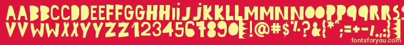 NoColor Font – Yellow Fonts on Red Background