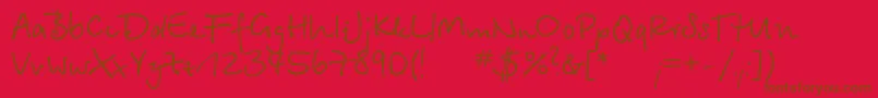 Betina ffy Font – Brown Fonts on Red Background