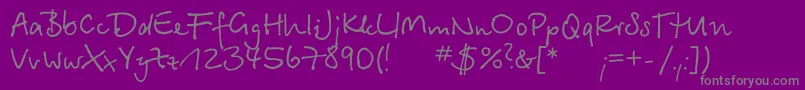 Betina ffy-fontti – harmaat kirjasimet violetilla taustalla