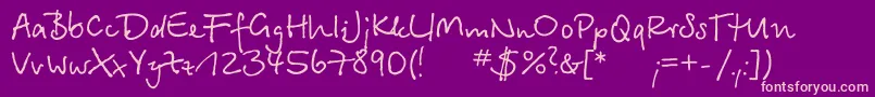 フォントBetina ffy – 紫の背景にピンクのフォント