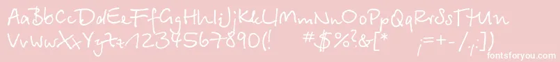 Betina ffy-Schriftart – Weiße Schriften auf rosa Hintergrund
