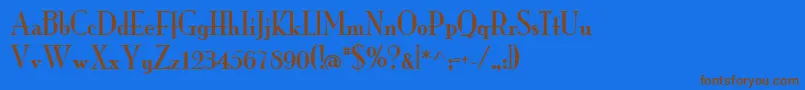 MonarchRegular Font – Brown Fonts on Blue Background