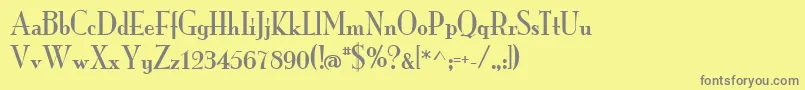 MonarchRegular Font – Gray Fonts on Yellow Background